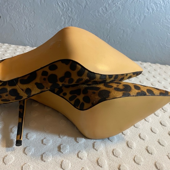 FSJ Women Sexy Leopard Printed Dress Shoes Pointy Toe High Heels Stilettos Pumps - Picture 11 of 14